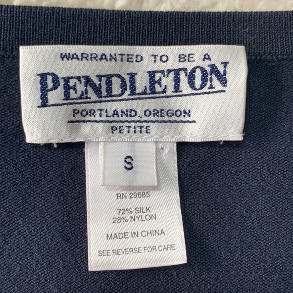 EUC Striped Silk Pendleton Cardigan SP - Picture 3 of 4